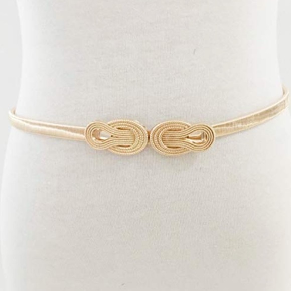 Fashion Nova Style Accessories - Elastic statement gold Stretch belt Waist stylish